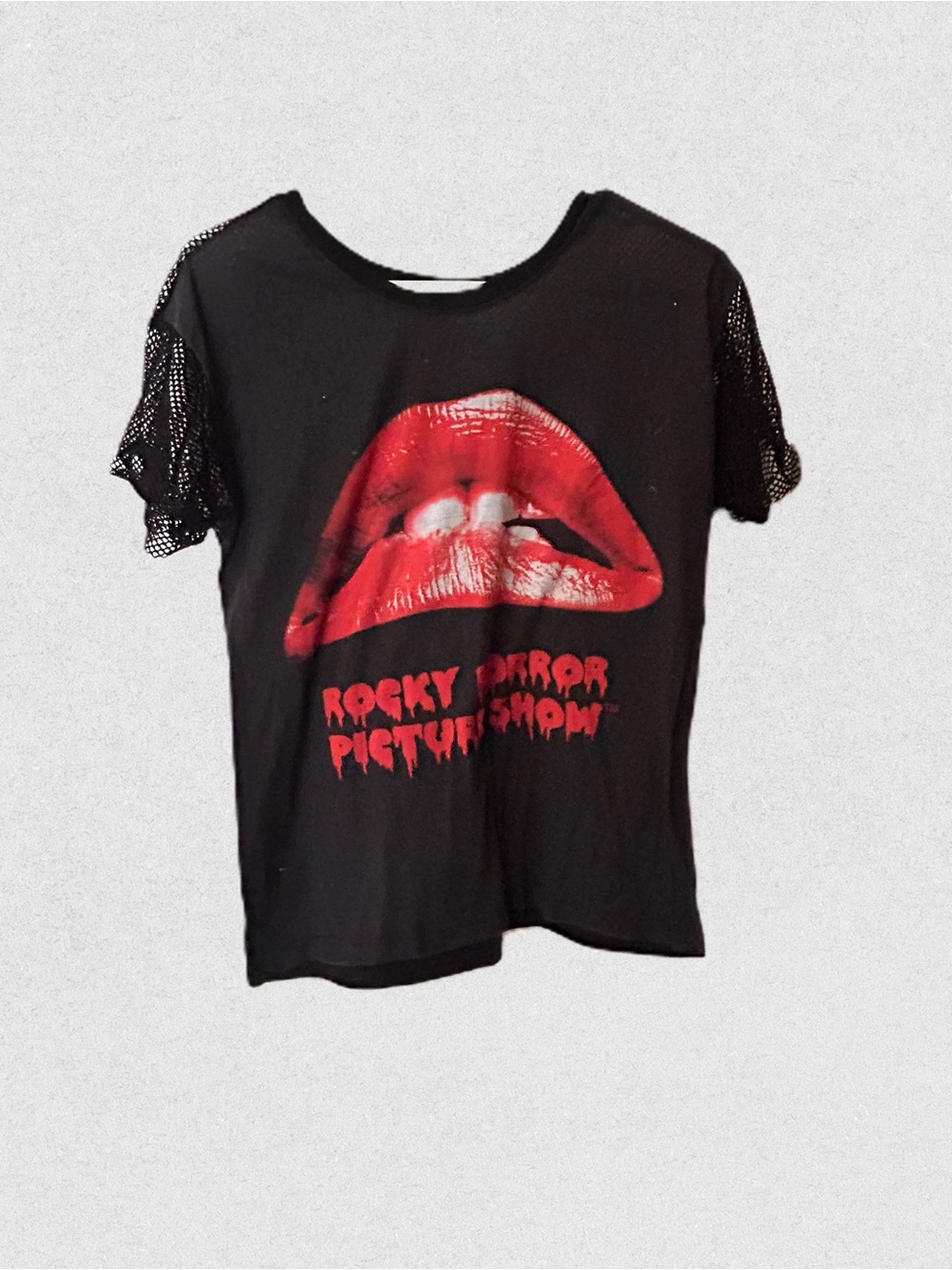 ROCKY HORROR PICTURE SHOW Black Tee with Red Lip Graphic